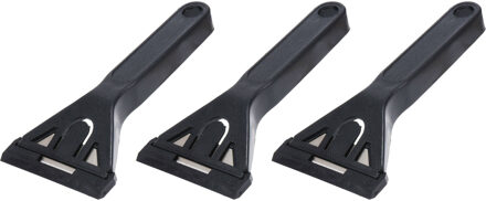 FX Tools Glasschraper - 3x - verfkrabber - verwisselbaar blad - kunststof handvat en beschermkap - universeel
