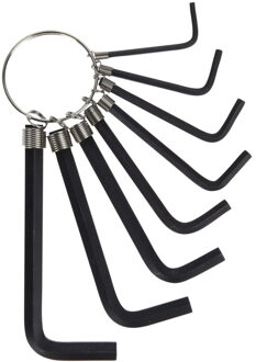 FX Tools Inbussleutel set - aan ring - 8-delig - gereedschap - diverse maten