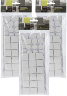FX Tools Meubelviltjes/antislip beschermers - grijs - 216x - kunststof - 3 formaten mix 20/25/28 mm