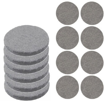 FX Tools Meubelviltjes/antislip onderleggers - grijs - 100x - kunststof - rond - 3 formaten mix