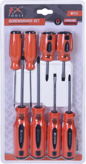 FX Tools Schroevendraaier set - 8-delig - magnetisch - Philips / kruiskop en platkop