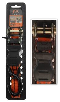 FX Tools Spanband Met Ratel 25 Mm 4,5 Meter 500 Kg Oranje