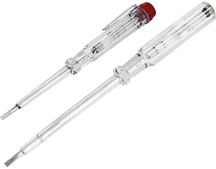 FX Tools Spanningzoeker/voltage tester schroevendraaier 110-250V 2 stuks