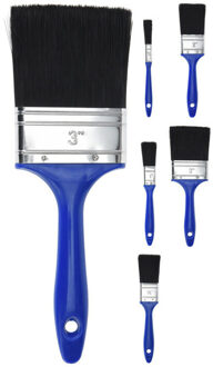 FX Tools Verfkwasten set 15 delig - platte kwasten - 5 formaten?12/25/40/50/70?mm - Voordeelkwasten