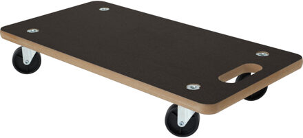 FX Tools Verhuis trolley/hondje - meubelroller op zwenkwielen - met handvat - MDF - 200 kg - 58 x 29 cm
