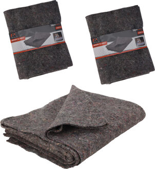 FX Tools Verhuisdeken/opslagdeken - 3x - gemaakt van vilt - 150 x 200 cm - grijs