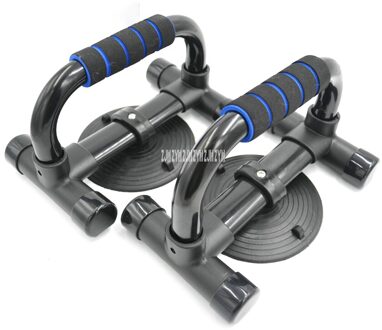 FY-6010 H-Vormige Push-Up Ondersteuning Antislip Foam Push Up Bar Stand Frame Met Zuigen Schijf Indoor Fitness handstand Parallel Staaf Blauw