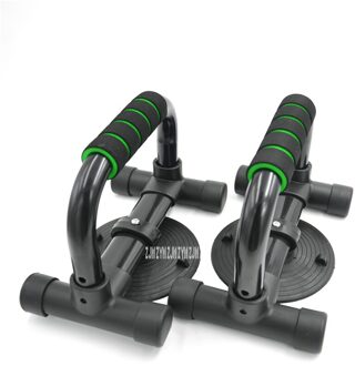 FY-6010 H-Vormige Push-Up Ondersteuning Antislip Foam Push Up Bar Stand Frame Met Zuigen Schijf Indoor Fitness handstand Parallel Staaf groen