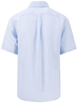 Fynch-Hatton Overhemd SS Linnen Summer Breeze  XL Blauw
