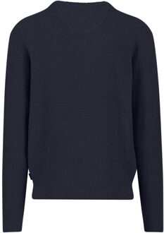 Fynch-Hatton Pullover O-Neck  Structure Navy  L