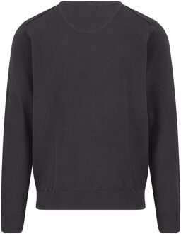 Fynch-Hatton Pullover O-Neck Superfine Plus Charcoal  XL Grijs