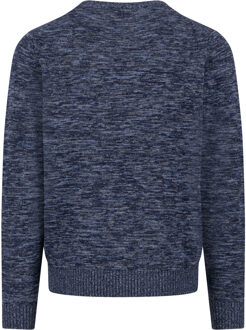 Fynch-Hatton Pullover O-Neck Twisted Mouliné Navy  L Blauw, Navy