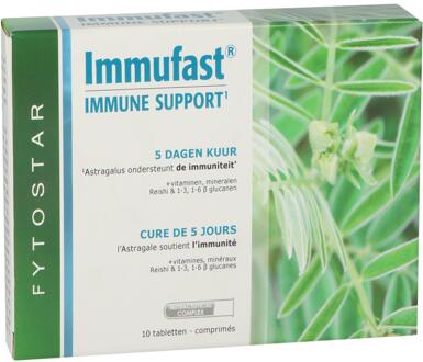 Fytostar Immufast Immune Booster – Goede weerstand – Voedingssupplement met vitamine D en zink – 5 dagen kuur, 10 tabletten