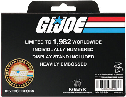 G.I. Joe Collectable Coin A Real American Hero 60th Anniversary 24k Gold Plated Limited Edition