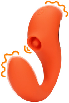 G-Spot Vibrator met Clitorale Pulse Wave - Untamed Orange