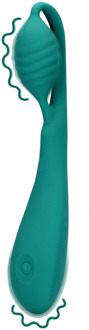 G-Spot Vibrator met Parels - Blauw Groen