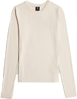 G-Star Crew slim t ls wmn - maat S Ecru