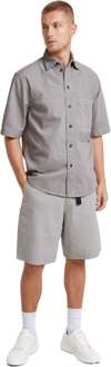 G-Star Double pocket relaxed shirt ss grey Grijs - XL