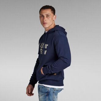 G-Star G-Star RAW Gekleurde grafische hoodie - maat XL Navy