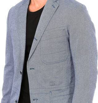 G-Star Herenblazer met lange mouwen en reverskraag D01241 Blauw - XS