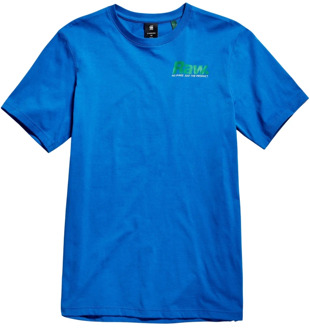 G-Star Klassiek Heren T-shirt met korte mouwen G-star , Blue , Heren - 2Xl,Xl,L,M