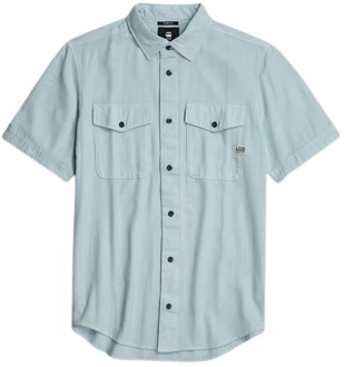 G-Star Marine Slim Shirt Korte Mouw G-star , Blue , Dames - 2Xl,L,M,S