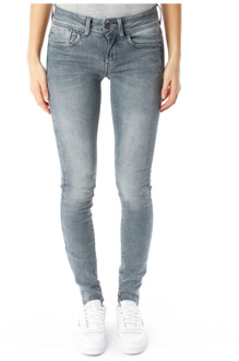 G-Star RAW Lynn mid waist skinny jeans met stretch Grijs - W28/L32