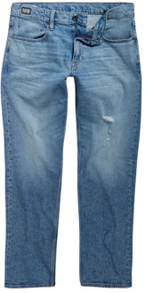 G-Star Straight Jeans met Button-Fly Sluiting G-star , Blue , Heren - W34 L34,W33 L34,W32 L32,W30 L34,W36 L32,W32 L34,W34 L32,W31 L32,W30 L32,W38 L32,W33 L32,W31 L34,W36 L34