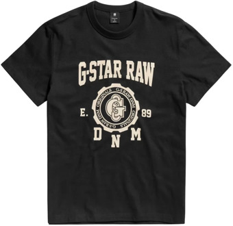 G-Star T-Shirt- GS Collegic R-N S/S G-star , Black , Heren - Xl,L,M,S