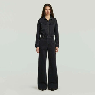 G-Star Western wide leg jumpsuit ls wmn - maat M Veelkleurig