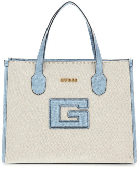 G Status 2 Compartment Tote natural/light denim Damestas Multicolor - H 26 x B 33 x D 13