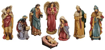 G. Wurm Kerststalfiguren - 8-delig - 5 tot 16 cm - polystone - Kerststallen Multikleur