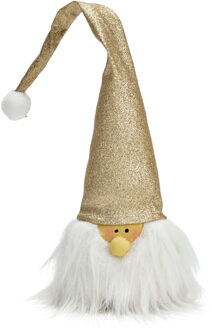 G. Wurm Pluche kerstmanA‚A gnome/kabouter knuffelA‚A pop - 29 cm - champagne - Kerstman pop