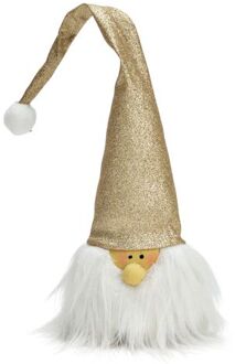 G. Wurm Pluche kerstmanA?A gnome/kabouter knuffelA?A pop - 29 cm - champagne - Kerstman pop