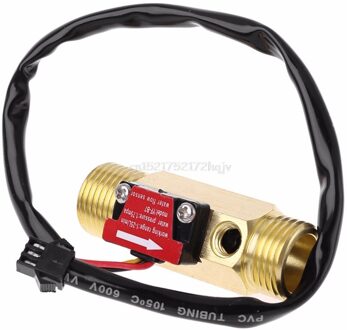 G1/2 "Messing Hall Debiet Meter Ntc Temperatuurmeting Water Flow Sensor Meter My02 19