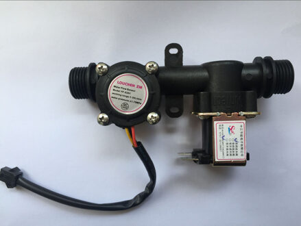 G1/2 Water Flow Sensor + Magneetventiel, Plastic Een Klep 1-30L/Min
