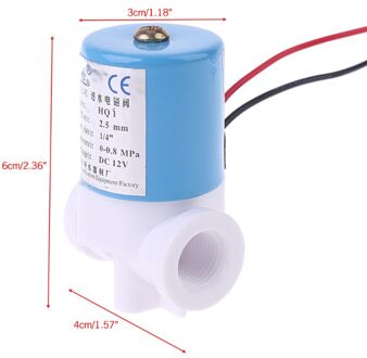 G1/4 "Magneetventiel Plastic Normaal Gesloten 2 Way 12V Dc 0-120PSI