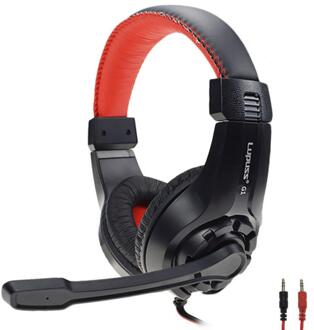 G1 Professionele Bedrade Head-Mounted Gaming Hoofdtelefoon Voor Computer PS4 X Box Bass Stereo Pc Gamer Laptop Bedrade Headset met Mic rood en zwart
