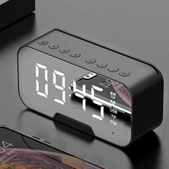 G10 Bluetooth Speaker Led Digitale Wekker Draagbare Draadloze Luidsprekers Stereo Subwoofer Met Handsfree Tf Card Aux MP3 Speler 01 zwart