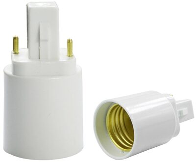 G24 Male Naar E27 Vrouwelijke Socket Converter Adapter Houder Led Halogeen Cfl Light Hr