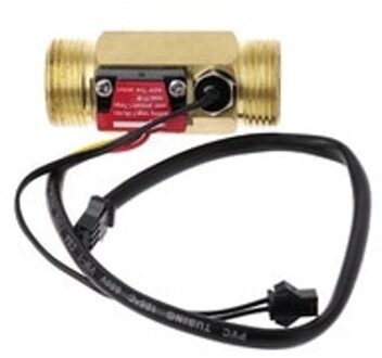 G3/4 "Flow Sensor Waterstroom Schakelaar Met Temperatuur Detectie Voor Turbine Vloeibare Sensor Koper Shell Hall Flow meter