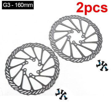 G3 Fiets Rem Cs Sweep Schijfrem Blok Voering Remschijven Mtb Brake Pad 160/180Mm Met 12 bouten Systeem Disc Fietsonderdelen 2stk 160MM G3