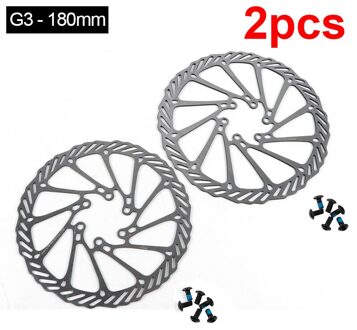 G3 Fiets Rem Cs Sweep Schijfrem Blok Voering Remschijven Mtb Brake Pad 160/180Mm Met 12 bouten Systeem Disc Fietsonderdelen 2stk 180MM G3