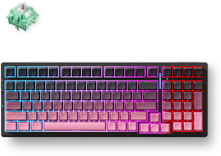 G98 Pro Black Pink Cabbage Tofu V2 Wireless Tri-Mode Custom Mechanical Gaming toetsenbord