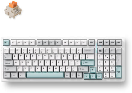 G98 Pro Gray Blue Flame Orange Wireless Tri-Mode Custom Mechanical Gaming toetsenbord