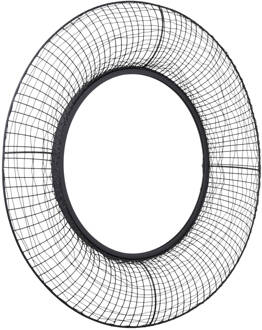 Gaas Wandspiegel - Metaal - Zwart - Ø75cm