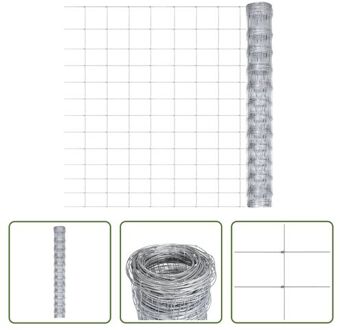 gaashek - 50 x 1.25 m - gegalvaniseerd staal Zilverkleurig