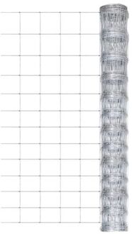 Gaashek 50m x 150cm - Gegalvaniseerd Staal - 15 cm Draadafstand Zilverkleurig