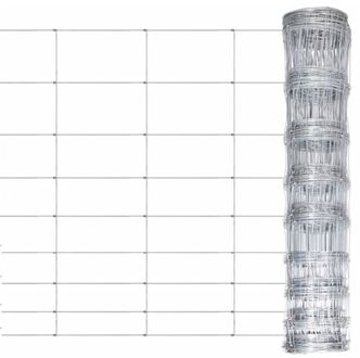 Gaashekwerk - 50x1.2m - gegalvaniseerd - 15cm verticale draadafstand Zilverkleurig