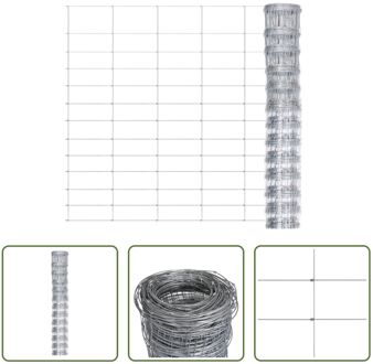 Gaashekwerk Draadhek - 50x1.25m - Gegalvaniseerd Staal Zilverkleurig